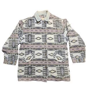 Woolrich Utility Jacket in Gray and Cream Pattern